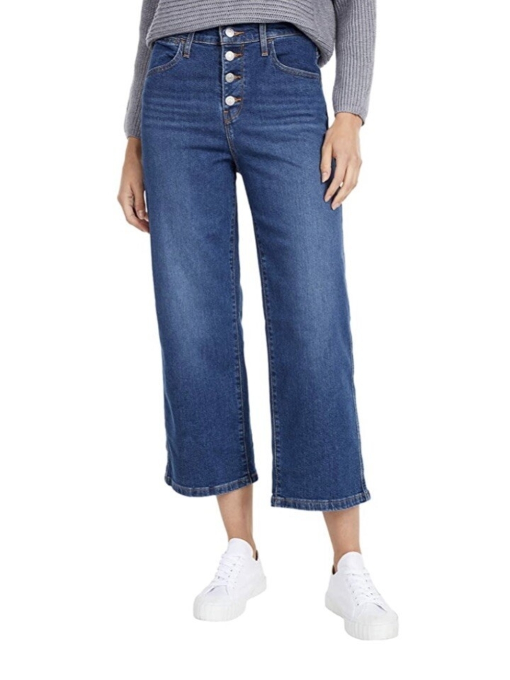 Levi's Mile High Cropped Wide Leg Jeans - Blue Size 24